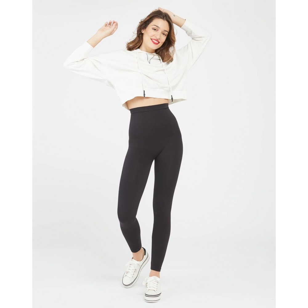 Spanx Look At Me Now Seamless High Waisted Tummy Control Leggings Black- Size M